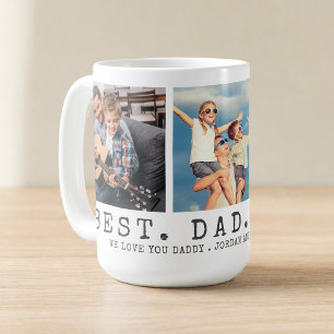Moderner BESTER VATER ALLE ZEIT 3 Fotos Personalis Kaffeetasse