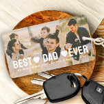 Moderner bester Vater je 3 Foto Collage Hörer nach Schlüsselanhänger<br><div class="desc">Moderner bester Vater je 3 Foto Collage Hört Custom Schlüsselanhänger.</div>