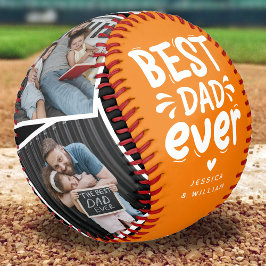 Moderner bester Vater je 4 Foto Federn Geschenk Baseball