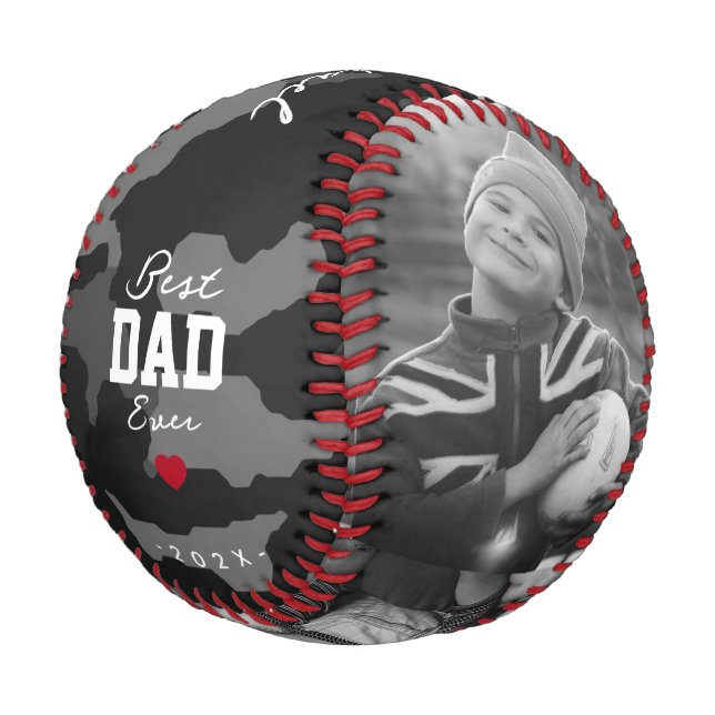 Moderner Bester Vater je Camouflage Vatertag Baseball (Schrägansicht)