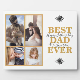Moderner Bester Vater je Foto Collage Vatertag Fotoplatte