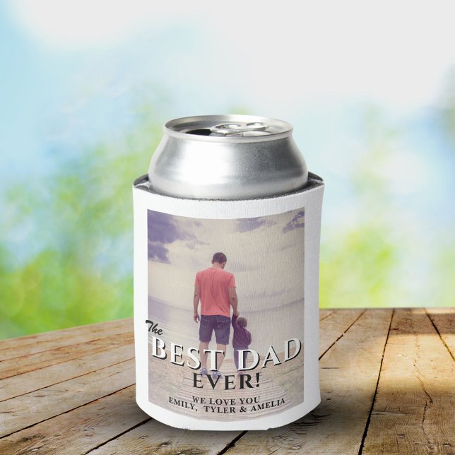 Moderner Bester Vater je Foto Vatertag Dosenkühler (Von Creator hochgeladen)