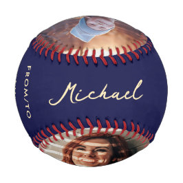 Moderner bester Vater je Foto von Daughter Blue Go Baseball