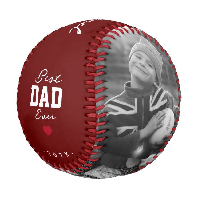 Moderner Bester Vater je Vatertag von Tochter Re Baseball (Schrägansicht)