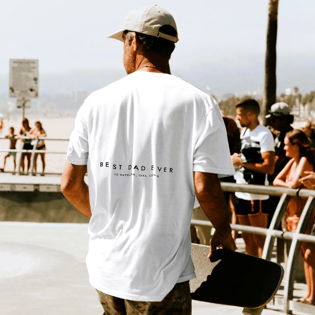 Moderner Bester Vater je Vatertag von Zwillingen T-Shirt (Von Creator hochgeladen)