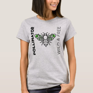 Moderner Bienenbestäuber Wilde und freie Biene T-Shirt