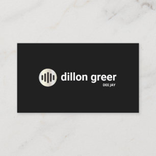 Moderner Black Audio Music DJ Visitenkarte