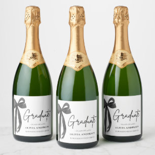 Moderner Black Bow Coquette Graduate Abschluss
