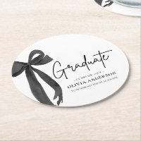 Moderner Black Bow Coquette Graduate Abschluss
