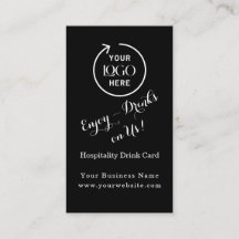 Moderner Black Drink Gutschein | Firmenevent Karte