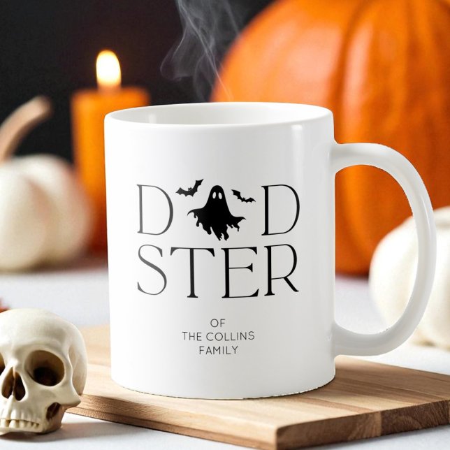 Moderner Black Ghost Bats Halloween Dadster Vater Kaffeetasse (Modern Black Ghost Bats Halloween Dadster Dad Coffee Mug)