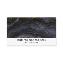 Moderner Black & Gold Agate Stone Abstrakt