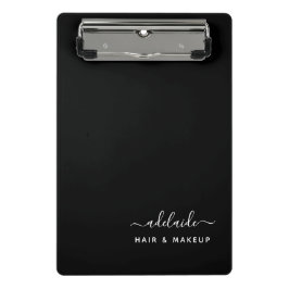 Moderner Black Hair Stylist Makeup Artist Salon Mini Klemmbrett