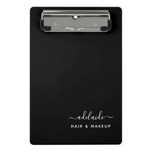 Moderner Black Hair Stylist Makeup Artist Salon Mini Klemmbrett