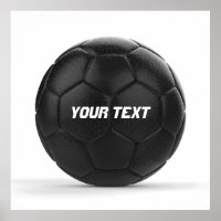 Moderner Black Soccer Ball Personalisiert