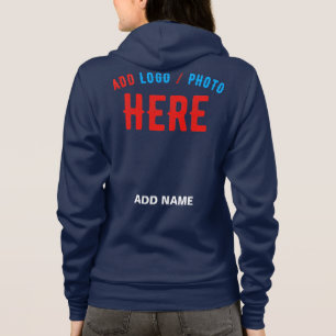 MODERNER BLAU MIT STYLISTISCHER MARKENBEZEICHNUNG HOODIE
