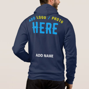 MODERNER BLAU MIT STYLISTISCHER MARKENBEZEICHNUNG HOODIE