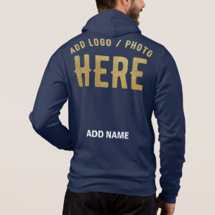 MODERNER BLAU MIT STYLISTISCHER MARKENBEZEICHNUNG HOODIE