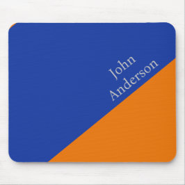 Moderner Blau- und Orangefarbener Farbblock gestör Mousepad