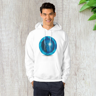 Moderner blauer Globus Weltkarte Hoodie
