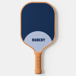 Moderner blauer Monogramm-Name Pickleball Schläger