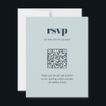 Moderner, blauer Trendy Mix Match Wedding QR Code RSVP Karte<br><div class="desc">Die moderne Navy Blue Trendy Mix Match Wedding QR Code RSVP Card zeichnet sich durch moderne,  fett-moderne Paarungen aus.</div>