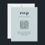 Moderner, blauer Trendy Mix Match Wedding QR Code RSVP Karte<br><div class="desc">Die moderne Navy Blue Trendy Mix Match Wedding QR Code RSVP Card zeichnet sich durch moderne,  fett-moderne Paarungen aus.</div>