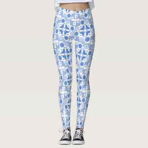 Moderner blauer und weißer Schaltkreis Leggings