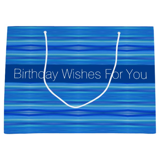 Moderner Blue Designer Große Geschenktüte (Vorderseite)