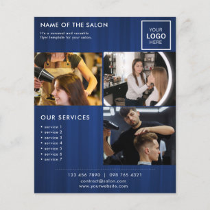 Moderner Blue Minimalistisch Marketing Flyer für S