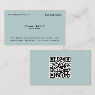 Moderner Blue QR-Code Visitenkarte