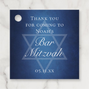 Moderner Blue Star von David Formal Bar Mitzvah Pa Geschenkanhänger