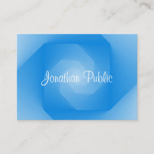 Moderner Blue Template Handgeschriebener Skriptnam Visitenkarte