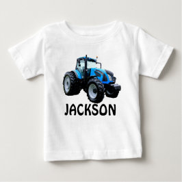 Moderner Blue Tractor Baby T - Shirt