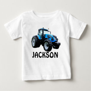 Moderner Blue Tractor Baby T - Shirt