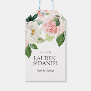 Moderner Blues   Rosa Liebe danke Ihnen Hochzeit Geschenkanhänger