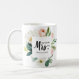 Moderner Blues WEDING THE future MRS. Typografy Kaffeetasse