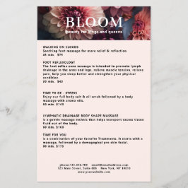 Moderner Blumen-Salon-Preisliste QR-Code Flyer