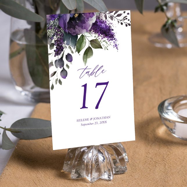 Moderner Blumengarten Botanischer Garten Hochzeits Tischnummer (Modern Floral Garden Botanical Elegant Wedding Table Number)