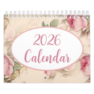Moderner Blumenkalender 2026, elegant und künstler Kalender