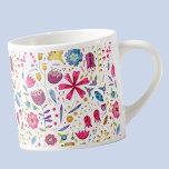 Moderner Blumenkeller Espresso Cup Espressotasse<br><div class="desc">Moderne Aquarellmuster mit originaler Wildblume von Nic Squirrell.</div>