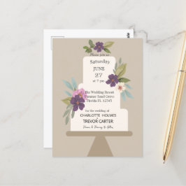 Moderner Blumenkuchen Postkarte