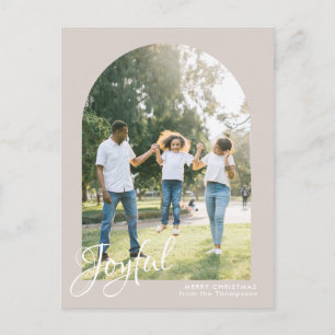 Moderner Blush Arch Joyful Frohe Weihnachten