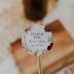 Moderner Blütenmarmor Danke Gastgeschenk Hochzeit Runder Aufkleber<br><div class="desc">Dieses moderne blütenfarbene Marmor dankt Ihnen Gastgeschenk Hochzeit klassischen Rundaufkleber, perfekt für Ihre elegante boho luxuriöse Rose Gold, Salbei Grün, Blütenrosa Hochzeit. Das Design umfasst einen vergoldeten Rahmen oder ein Bouquet mit rustikalen roten Pfirsichpfirsichpfirsichpfirsichpfirsichpfirsichpferden, eine klassische skurrile Aquarellfarben-Blume, Grünpflanzen inklusive Farn und Eukalyptus, mit Erscheinungen einer Vintagen staubigen Rose und...</div>
