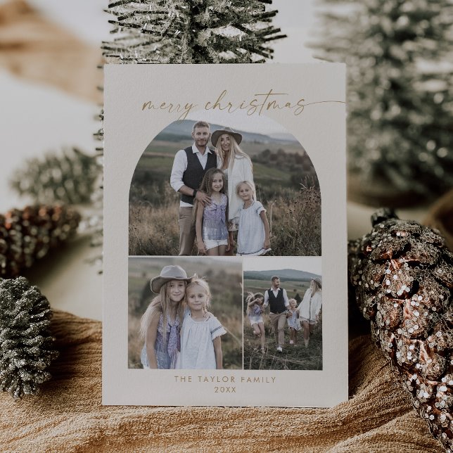 Moderner Bogen | Cream Foto Collage Weihnachten (Von Creator hochgeladen)