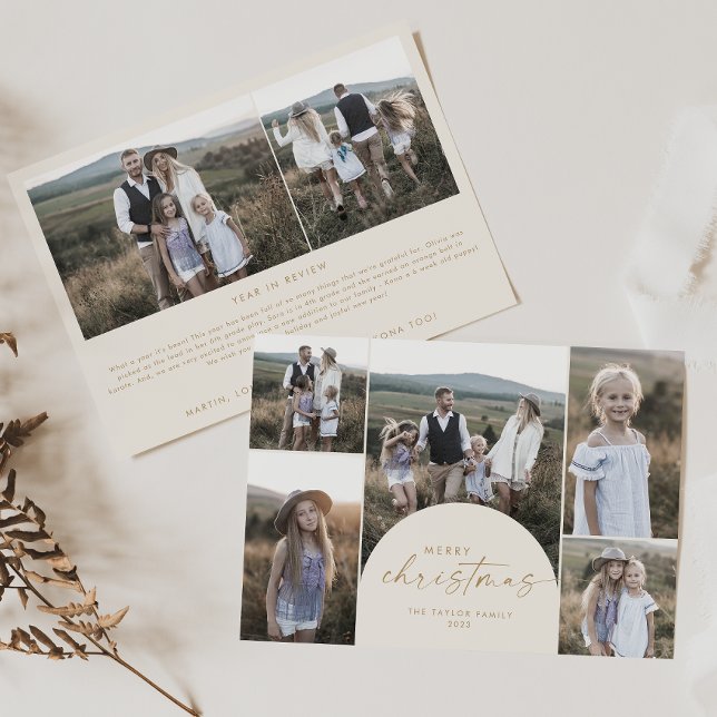 Moderner Bogen | Creme Multi Foto Weihnachten (Von Creator hochgeladen)