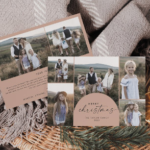 Moderner Bogen   Lachs Multi Foto Weihnachten