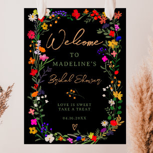 Moderner böhmischer, heller Wild-Blume Begrüßung Poster