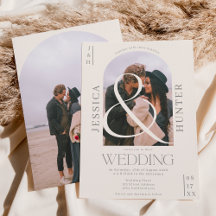 Moderner Bohnoarch 2 Fotos Hochzeit Elfenbeingrau