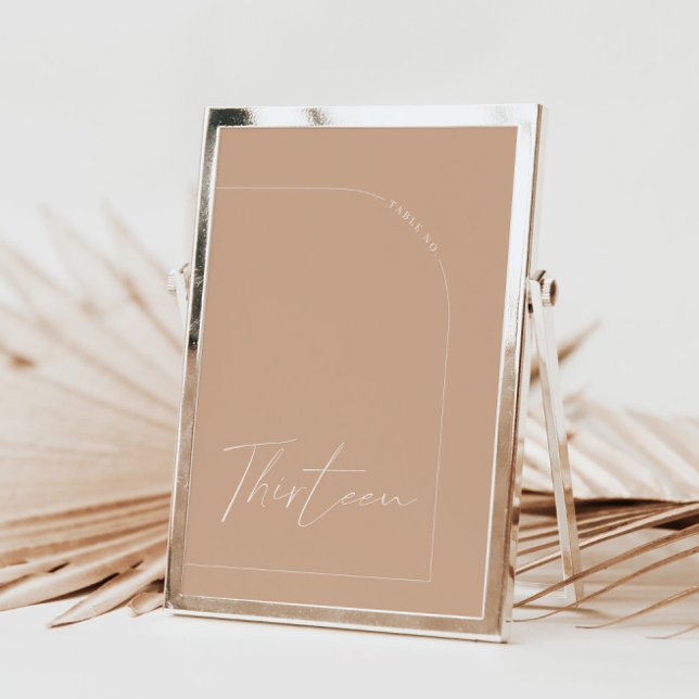 Moderner Boho Tan Arch Table Dreizehn Tischnummern (Modern Boho Tan Arch Table Thirteen Table Number)